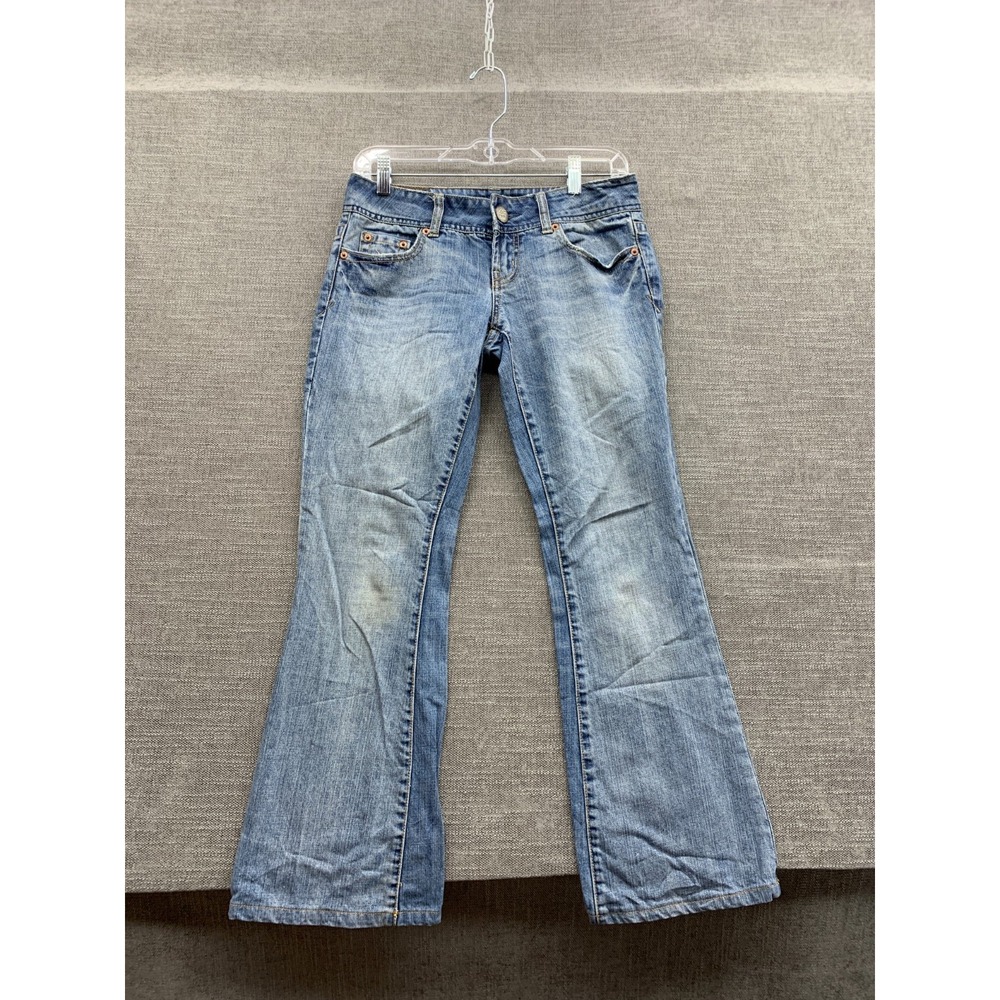 American Eagle Outfitters Artist Bootcut Jeans Women 2 Short Blue Denim Low Rise